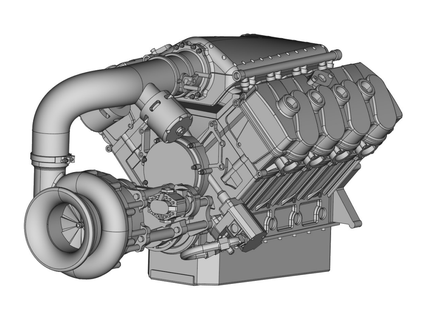 öğlen profesyonel şarj etmek Hemi çeşitli sürüklemek araba yarış proload motor mod 3d print model - Mito3D