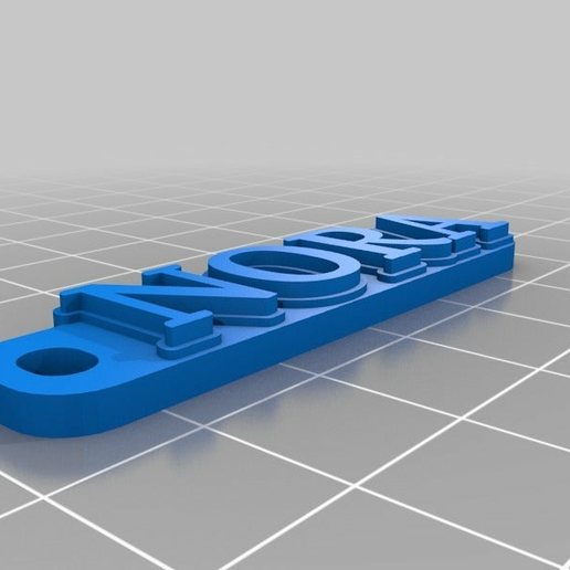 nora personalizado llaveros 3D print model - Mito3D