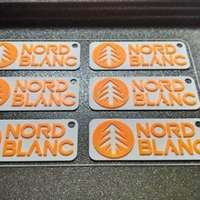 nord blanc porte clés 3d print model - Mito3D