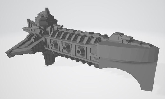 Kuzey sınıf firkateyn mk1 bfg savaş filosu gotik gemi eskort imparatorluk 3d print model - Mito3D