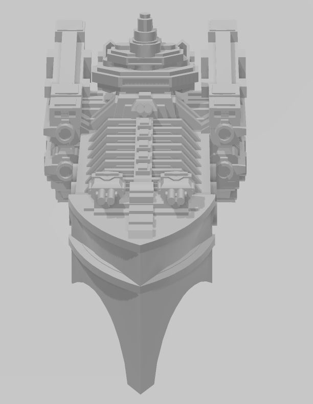 Kuzey sınıf firkateyn mk2 bfg savaş filosu gotik gemi eskort imparatorluk 3D print model - Mito3D