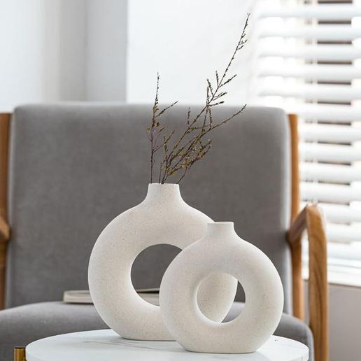 nórdico circular oco vaso 3D print model - Mito3D