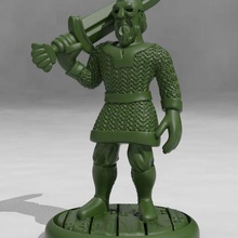 nordique guerrier Jeu dd dnd donjons dragons figure miniature miniatures norrois table viking wargaming jouet accessoires 3d print model - Mito3D