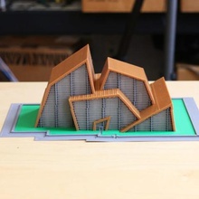 nordic-inspired multi-color architectural model architecture building design multicolor nordic structure 3d print model - Mito3D