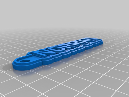 norman customized multiline tag keychain keychains 3d print model - Mito3D