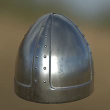 norman helmet various medieval nordic helm game asset game-ready pbr low poly viking 3d print model - Mito3D