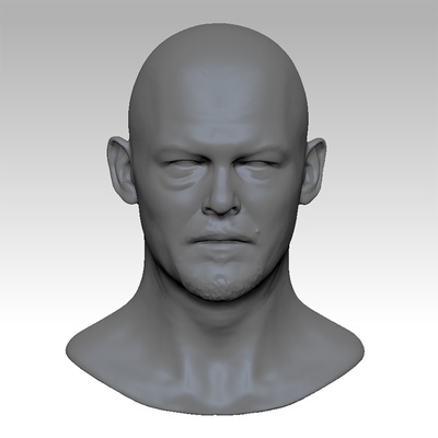 normando reedus cabeza escultura 3d impresión modelo arte hombre personas estatua famoso miniaturas figuritas personaje busto esculturas 3d print model - Mito3D