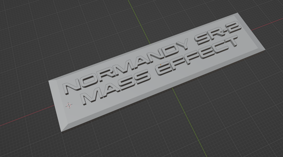 normandy nameplate plasmo mass effect sci-fi 3d print model - Mito3D