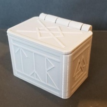 norvegese rune coperchio della scatola singola stampa vari box viking norse 3d print model - Mito3D