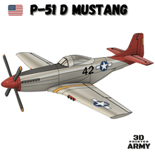 norte americano p 51 mustango Arte p51 p51d ww2 combatiente avión escala modelo tonto esmerejón 3d print model - Mito3D