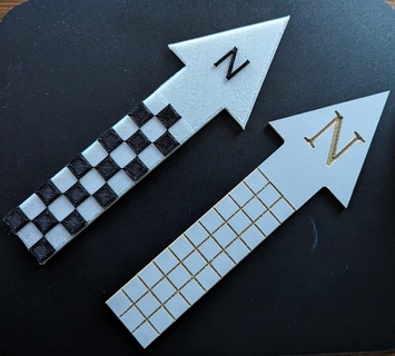 north arrow scale - 10cm north arrow scale 10cm tool  3d print model - Mito3D