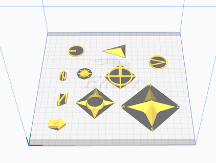 north arrows - collection collection 10 north arrow celestial north arrow direction collection collection shapes  3d print model - Mito3D