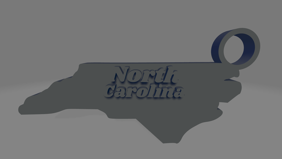 Nord Caroline porte clés Etats Unis Amérique uni États Etat souvenir américain Charlotte Raleigh greensboro 3d print model - Mito3D