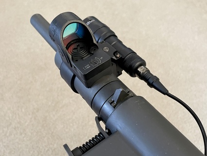 north east sten optic & flashlight mount airsoft ne gas blowback gun smg rail sub machinegun 3d print model - Mito3D