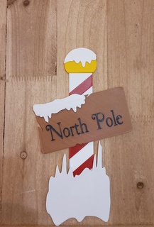 north pole Home christmas ornament stl easy house door decoration deco santa claus 3d print model - Mito3D