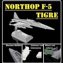 northrop f-5 tiger model scale plane hunting fighter 1/100 armable stl f5 obj 3d print model - Mito3D