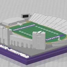 noroeste gatos monteses Ryan campo arquitectura estadio Universidad fútbol 3d print model - Mito3D