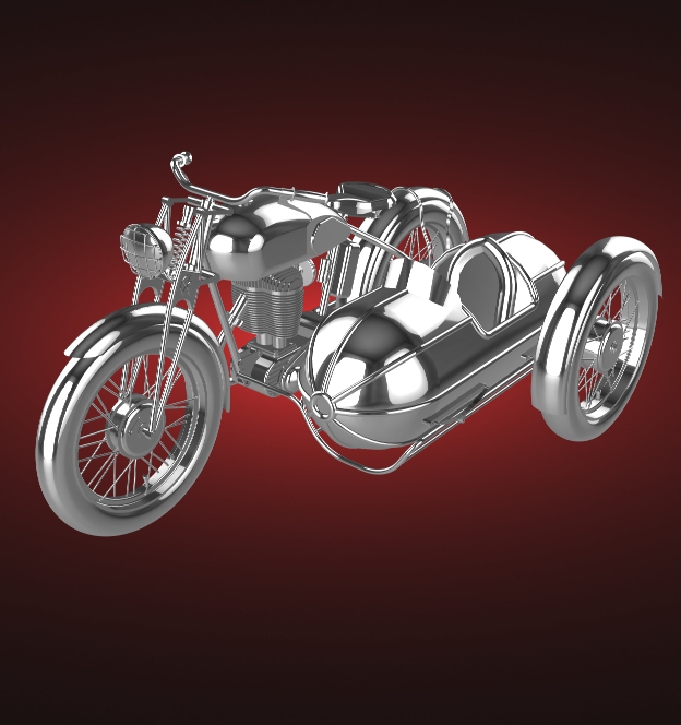 norton modèle 1 gros side 1946 4 moto bicyclette moteur vélo two wheeled véhicule motard sport vitesse turbo roadster hachoir 3D print model - Mito3D