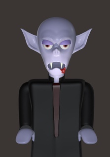 nosferatu vampiro terrore cinema film classico notte pipistrello arte giocattolo 3d print model - Mito3D
