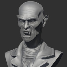 Nosferatu büst korku vampir canavar 3d print model - Mito3D