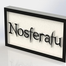 nosferatu-Plakette Kunst Film horror jahrgang taiced 3d print model - Mito3D