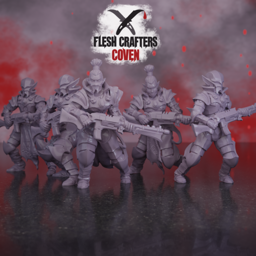 nosferii - cabal legion game tabletop tabletopwargaming wargaming 28mm miniature vampire scifi space elves grimdark grim 3D print model - Mito3D