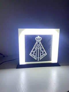 nossa senhora aparecida lampshade maria catholic faith virgin statue lamp led 3d print model - Mito3D