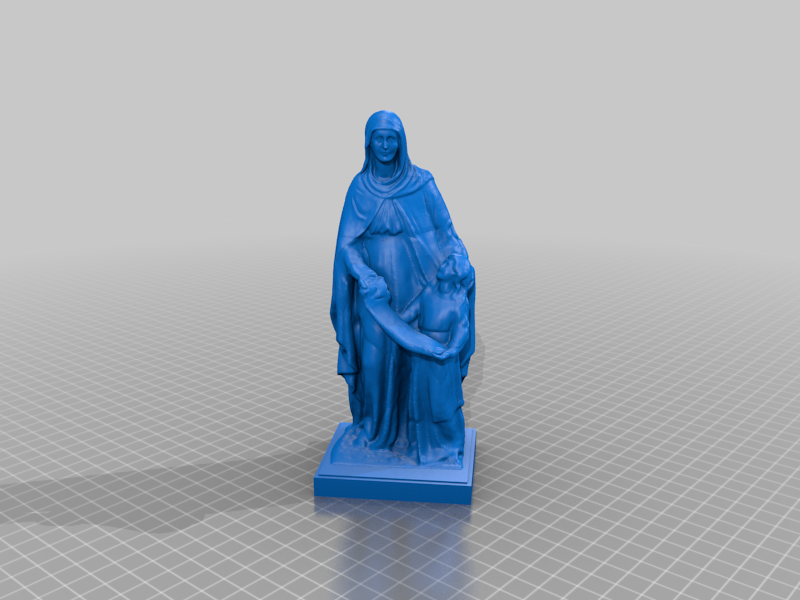 nossa senhora Sant 39 Anna est tua scansione mod santo statua sculture 3D print model - Mito3D