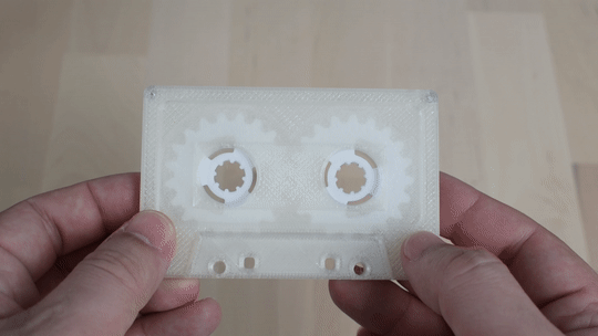 nostalji ses kaset hareketli makaralar bant makara nostaljik musica müzik karıştırmak 3d print model - Mito3D
