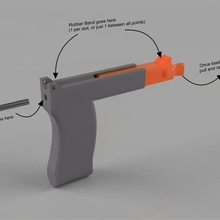 não um estilingue gadget atirar bala sling shot 3d print model - Mito3D