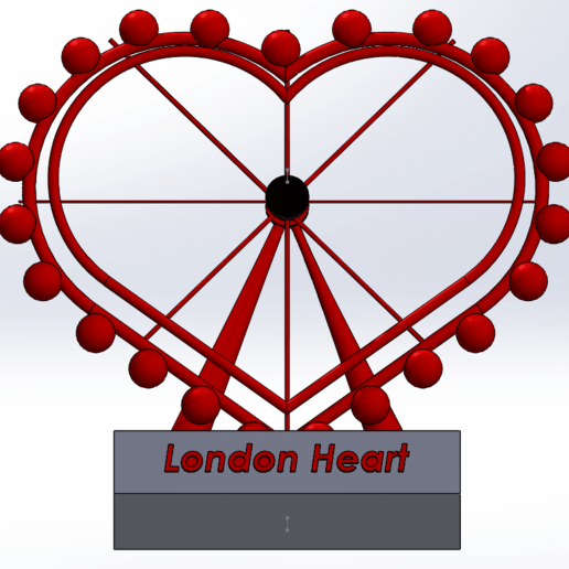 not london eye but heart home gifts love decor decoration valentine free model creativity 3d landmark wheel present 3D print model - Mito3D