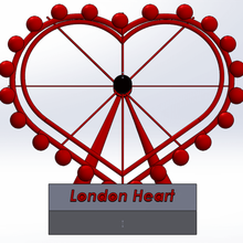 not london eye but london heart home london gifts london eye london heart love decor decoration valentine free model creativity 3d landmark wheel present heart