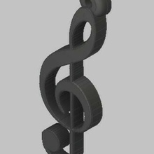 note keychain music notes sign sun 3d print model - Mito3D