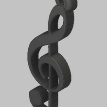 Hinweis Schlüsselbund Musik Anmerkungen Zeichen Sonne 3d print model - Mito3D