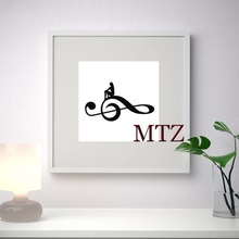 nota di musica murale scultura in 2d art 3d print model - Mito3D