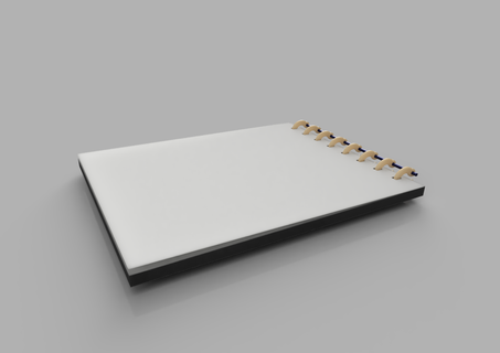 not defteri tamamen 3d yazdırılabilir kağıt kitap Eğitim Araştırma Sanat 3d print model - Mito3D
