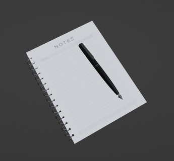 notebook pen pencil sheets 3d print model - Mito3D
