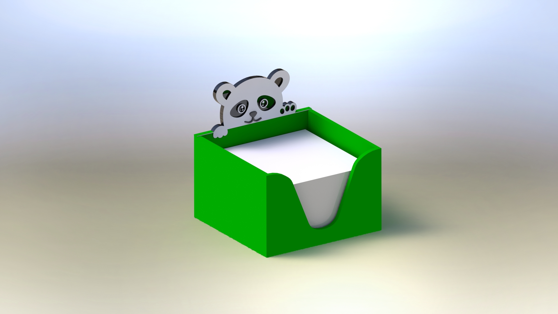 bloco anotações caixa Nota papéis papel suporte 3D print model - Mito3D