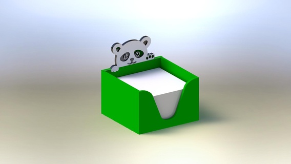 Notizblock Box Notizblock Hinweis Papiere Notizblock Box Papier Halter Unterstützung 3d print model - Mito3D