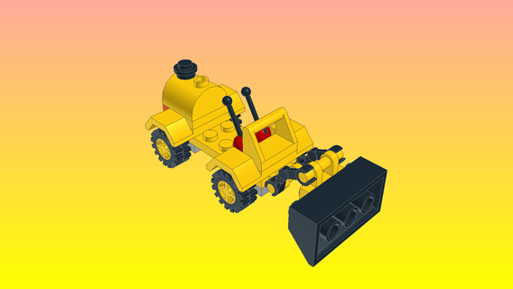 notlego lego bulldozer modèle 705 brique designer 3d print model - Mito3D