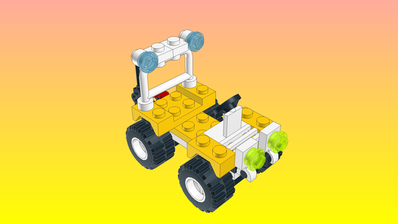 notlego lego car model 513 brick designer machine 3d print model - Mito3D