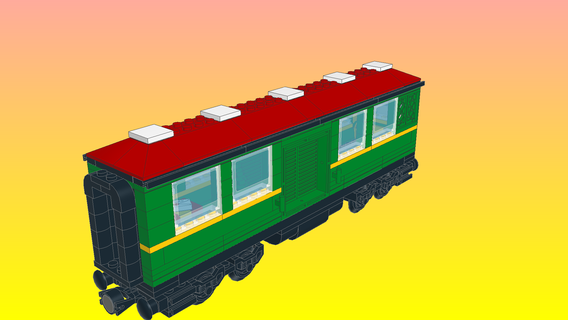 notlego lego christmas carriage model 626 wagon brick designer 3d print model - Mito3D