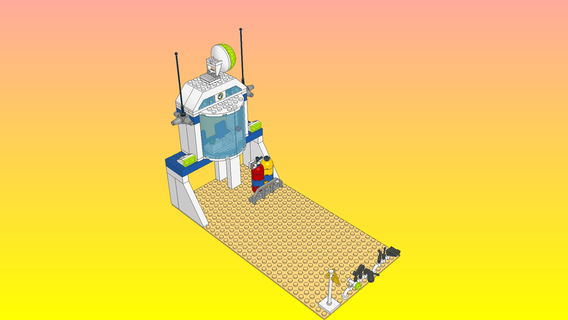 notlego lego cosmonaut training kit model 513 car brick designer machine 3d print model - Mito3D