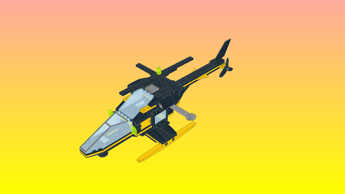 notlego lego hélicoptère modèle 106 brique designer 3d print model - Mito3D