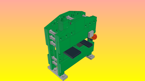 notlego lego hydraulic press model 516 brick designer 3d print model - Mito3D