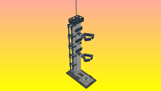 notlego lego launch tower model 512 brick designer lunch 3d print model - Mito3D