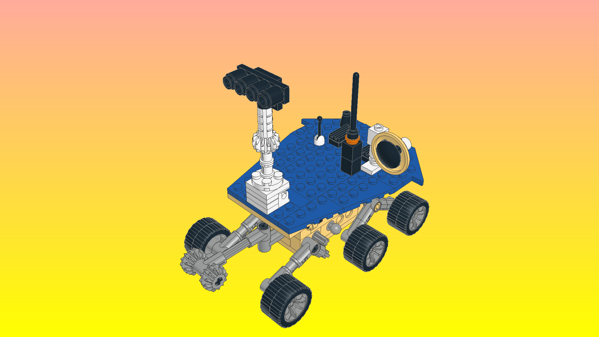 notlego lego lunar rover model 512 brick designer 3D print model - Mito3D