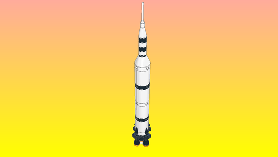 notlego lego rocket model 511 brick designer 3d print model - Mito3D