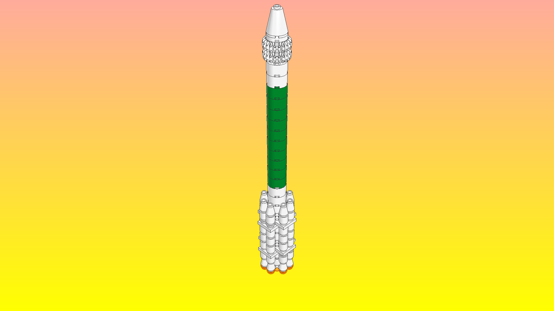 NOTLEGO Lego foguete modelo 512 tijolo designer 3D print model - Mito3D