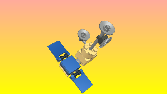 notlego lego satellite model 512 satellite model brick lego designer satellite 512  3d print model - Mito3D